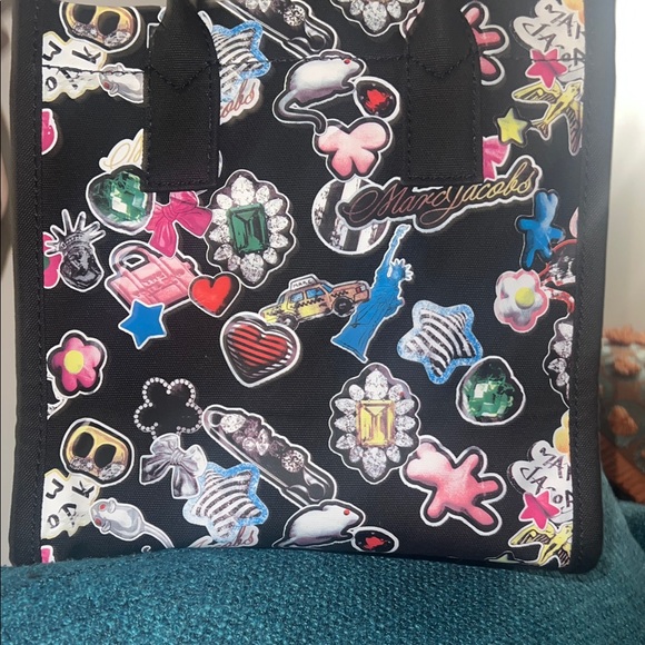 Marc Jacobs Black Tote with Colorful Sticker-Print Spring 2026 - Picture 3 of 7